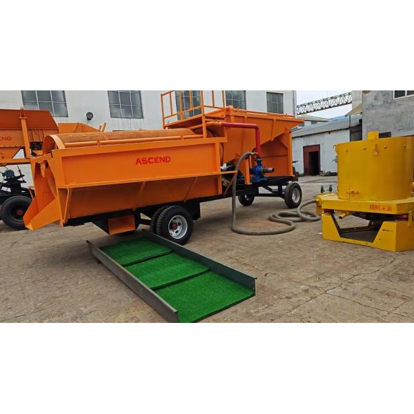 China Ascend 50 60 tons per hour capacity gold trommel washing plant for alluvial gold recovery in Austrian