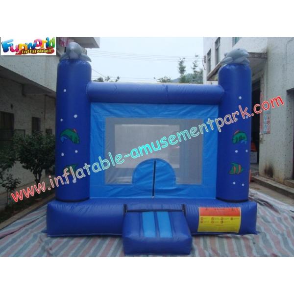 Small Dolphin Commercial Bouncy Castles , Inflatable Jumping House