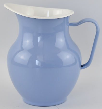 Solid Color Plain Belly Shaped Enamel Pitcher Durable Enamel Kettle Enamel Tableware For Daily Drink Storage