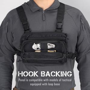 Tactical Mesh Zipper Pouch, Modular Insert Panel Organizer EDC Utility Storage