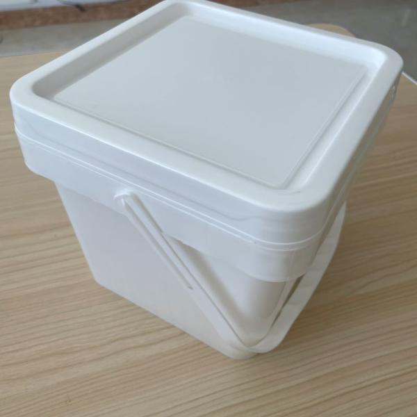 Customizable 20L White Plastic Bucket Packaging for Relief Goods Square Pail Container