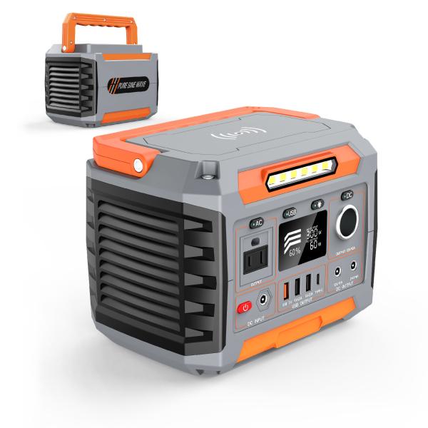 Multi Function 300W Portable Power Station With Solar Charging / Lithium Ion