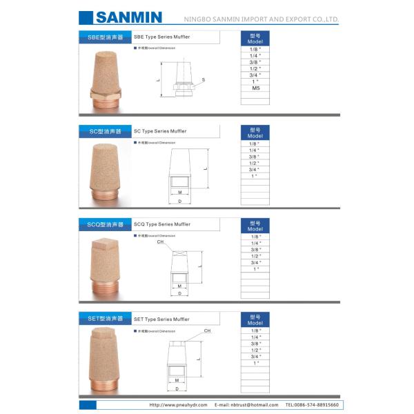NBSANMINSE SET 1/8 1/4 3/8 1/2 3/4 1 Pneumatic Air Fittings Muffler Filter