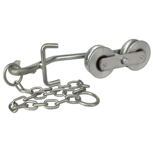 Ball Ball Bearing Banana Cableway Roller With Chain Heavy Duty Hardware