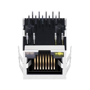 RJLBG-014TC1 Gigabit Single Port Rj45 Female Connector With LEDs LPJG4896E91NL