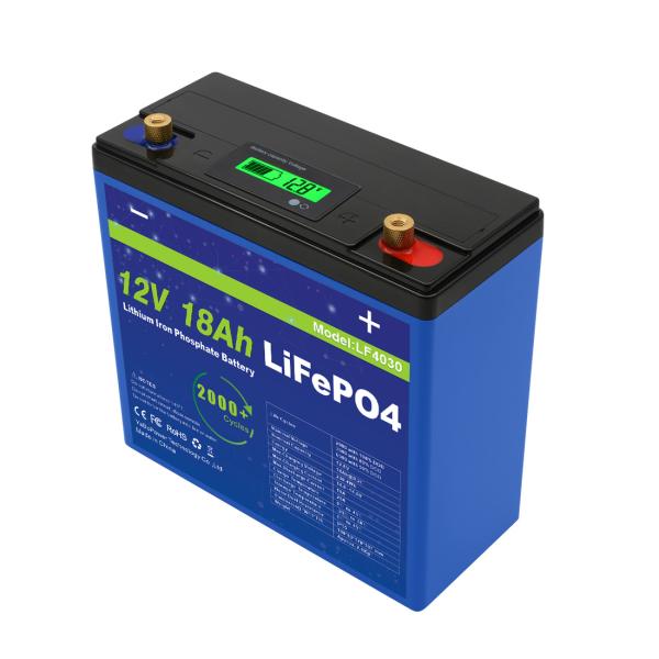 Lightweight 12V 18Ah Lifepo4 Battery Big Capacity Long Cycle Life 3 Years Warranty