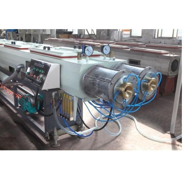 Single Screw PP / PE Plastic Twin Pipe Extrusion Machine high speed