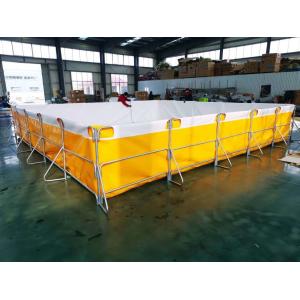 China Square Flexible Metal Frame 1050gsm 25000L Tarpaulin Fish Tank Collapsible Fish Tank on sale