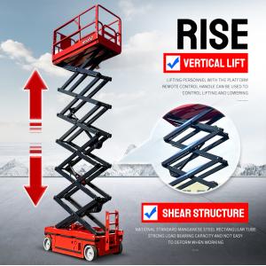 Hydraulic Elevation Platforms Mobile Track Scissor Lift With Ce Movable Scissor