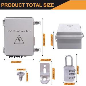 6 String Weatherproof Distribution Box For On-Grid / Off-Grid Solar Panel System