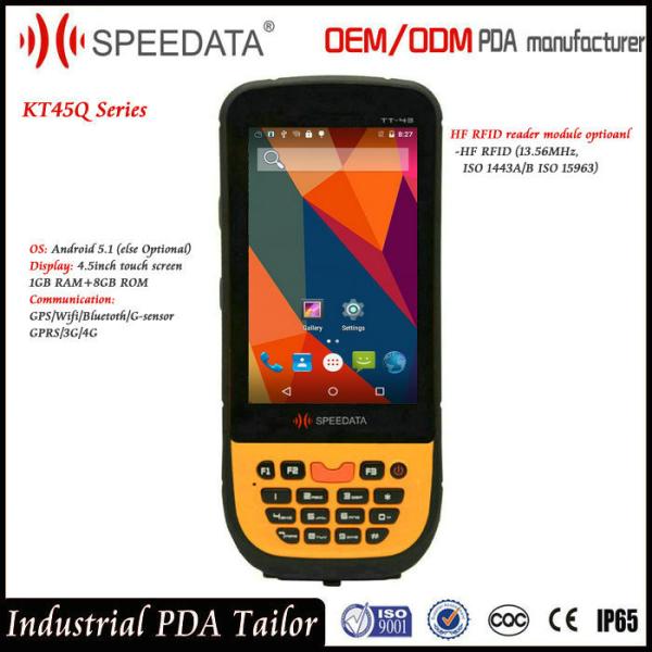 Quality Waterproof IP65 Integrated HF Handheld Rfid Reader Mobile with Multiple Functions for sale