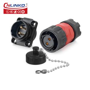 CNLINKO 20A Machine Electrical Wire Connector 2 Pin Waterproof Cable Plug Socket