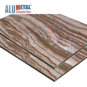 China 0.08mm 6mm Wood Plastic Marble Aluminum Composite Panel Exterior Wall Cladding Odm on sale
