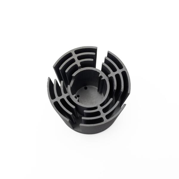 Round Cold Forging Heat Sink With Sand Blast And Anodizing Grey Surface
