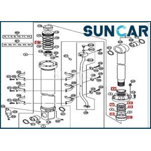 850DLC 870GLC John Deere 4653862 Arm Cylinder Components Excavator Sealing Kit