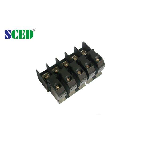600V 60A Perforation Electrical Terminal Blocks , 12.7mm Feed Through Terminal