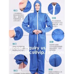 Polypropylene Coverall, Disposable, Elastic Cuff, White, Xlarge,SMS Coverall