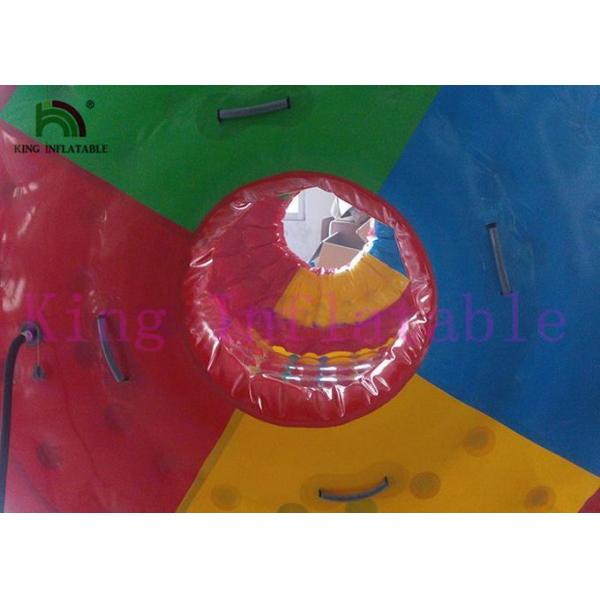 Colorful Blow Up Water Toy / Roller With PVC / TPU 2.8m Long x 2.4m Diameter