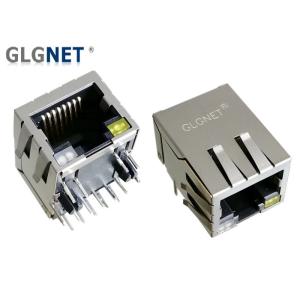 Single Port LAN RJ45 Connector Through Hole Mount With Magnetics 1000 Base - T