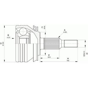 7H0498099 Transmission Parts C.V Joint