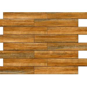 Brown Color Press Edge Wood Grain Porcelain Tile No Visible Defects Surface