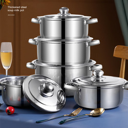 Cookware Set Customized Logo Home 10pcs Cooking Pot 22cm Large Soup Stock Pot