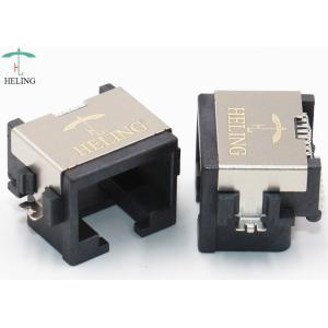 SMT Offset / Overhangs PCB RJ45 Jack , Modular Network RJ45 PCB Connector