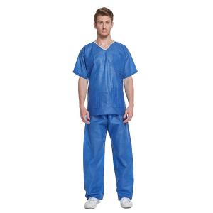S&J Disposable scrub suit uniform non woven material scrub suit Medical Uniform