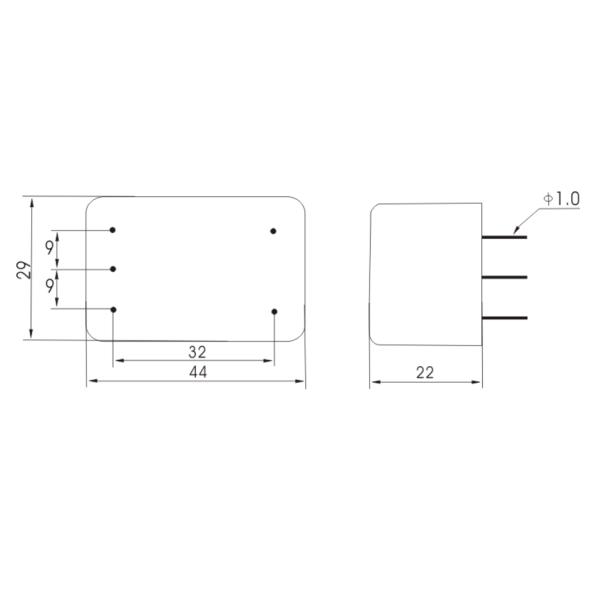 DAP3 1-20A PCB Mount 5 Pin EMI Power Filter Single Phase Bipolar EMI Filter