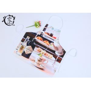 Polyester Digital Printed Houseware Items Canvas Kitchen Apron With Pockets