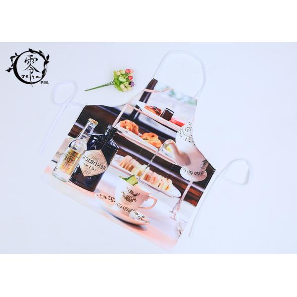 Polyester Digital Printed Houseware Items Canvas Kitchen Apron With Pockets