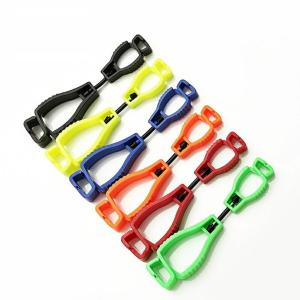 Plastic Glove Clips Multi-Color Custom Logo Safety Interlock Clips for Labor