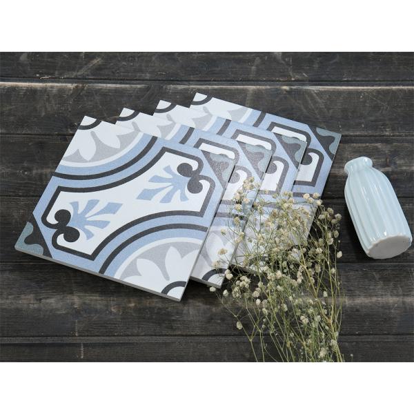 Blue 20x20cm Ceramic Rustic Tile for Indoor Floor