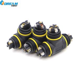 T Type M20 2Pin 3Way Screw Thread UL ROHS IP68 Circular External Wire Waterproof