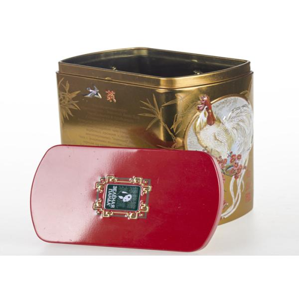 Metal Oval Tea storage Container Tin Box