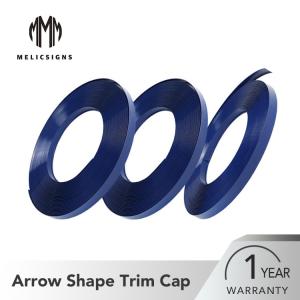 OEM Blue Color Plastic Trim Cap 2.6 CM Width Arrow Type Starbucks Signage Making Material