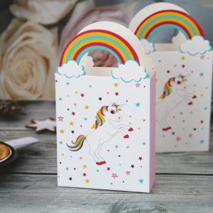 China 8x3x14cm Pony Printed  Cardboard Paper Gift Bags With Handles on sale