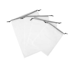 Underwear Plastic String Bag , CPE Clear Vinyl Drawstring Bags