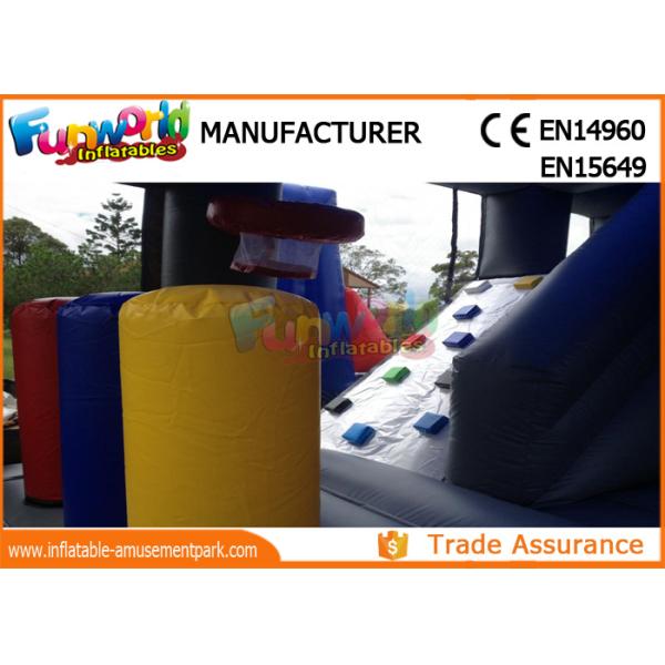 Gray Kids Inflatable Castle / Blow Up Bouncer Slide For Kindergarten / Amusement Park