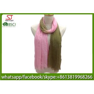 Chinese factory frayed two colors ombre lightweight scarf 100% Viscose 70*180cm