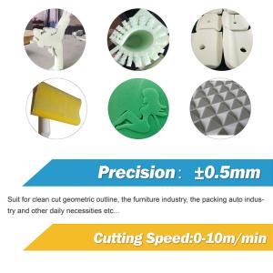 CNC Oscillating Dual Blade Foam Cutting Machine For Flexible Sponge Cutting D&T