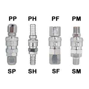 Wholesale Zinc SM20 Self Locking Hose Coupler Plug Socket for Air Compressors Hose One Touch Fittings Pneumatics Quick Connector from china suppliers