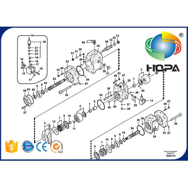 VOE14554723 14554723 SA8148-15050 Hydraulic Main Pump Seal Kit For EC290B EC290C