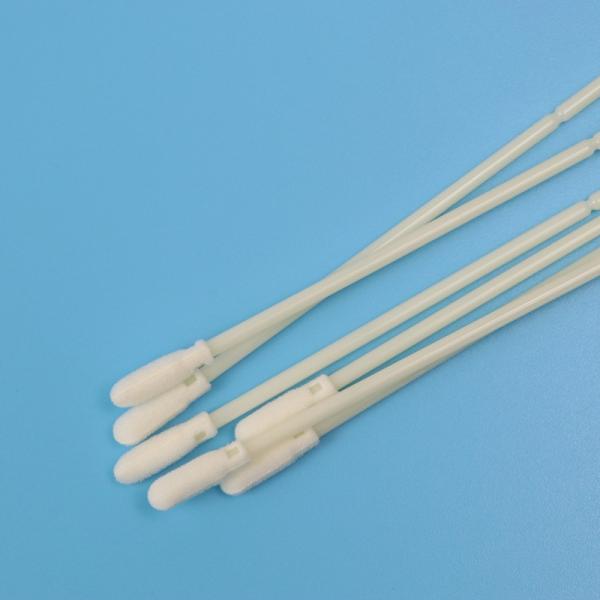 Quality 15cm Medical Sterile Foam Tip Oral Sampling Flocked Swab With ABS Stick for sale