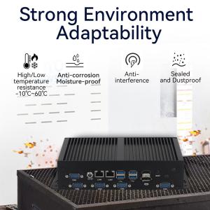 DDR4 Fanless Industrial Mini PC Dual LAN 6COM Intel Core Celeron Series