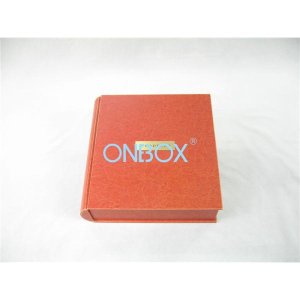 Leather Wine Packaging Boxes Personalized Book Shape , Wine Bottle Gift Box