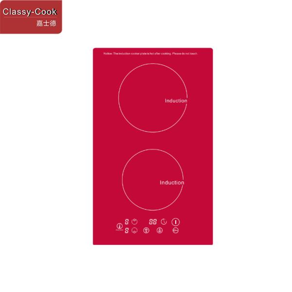 220V~240V Double Induction Cooktop For Pink Marble Countertop