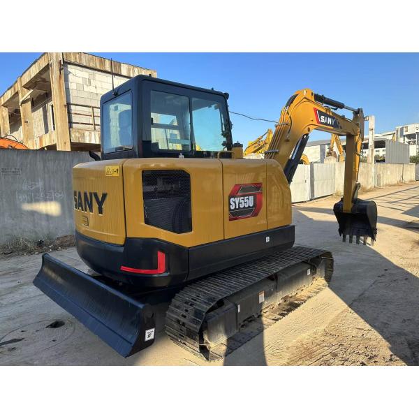 4JG1-NABGB-04-C2 Engine Type Used SANY SY55U 5 Ton Mini Excavator for Construction Work