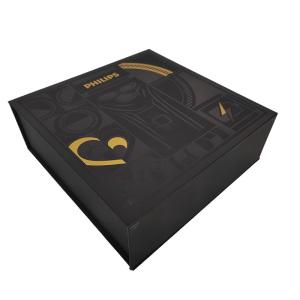 Golden Stamping 3C Digital Rigid Box Paper Packaging Box With Frosted Texture