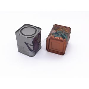 Small Square Tea Tin Box Packaging , 75 76 Wine Customized Tin Box
